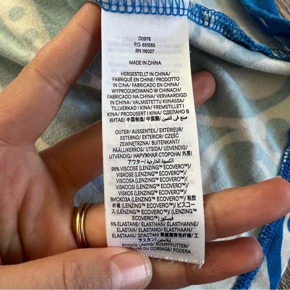 Boden Maya Kimono Jersey Maxi Dress in Indigo Bunting Ripple Swirl - Picture 12 of 14